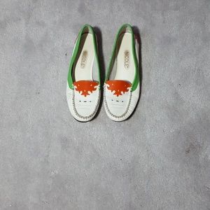 Nicole colorful leather flats, 7.5 Medium